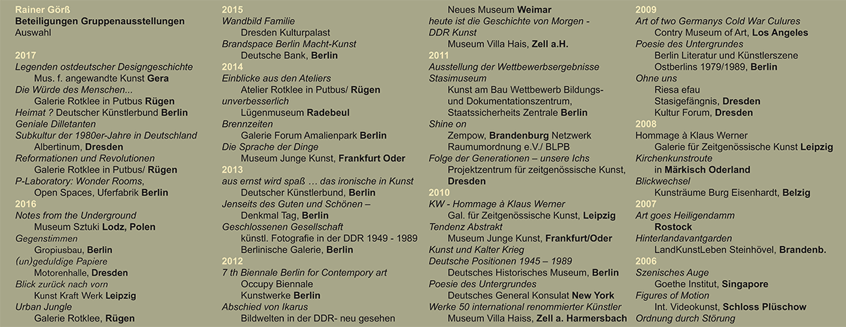 Rainer Görß CV