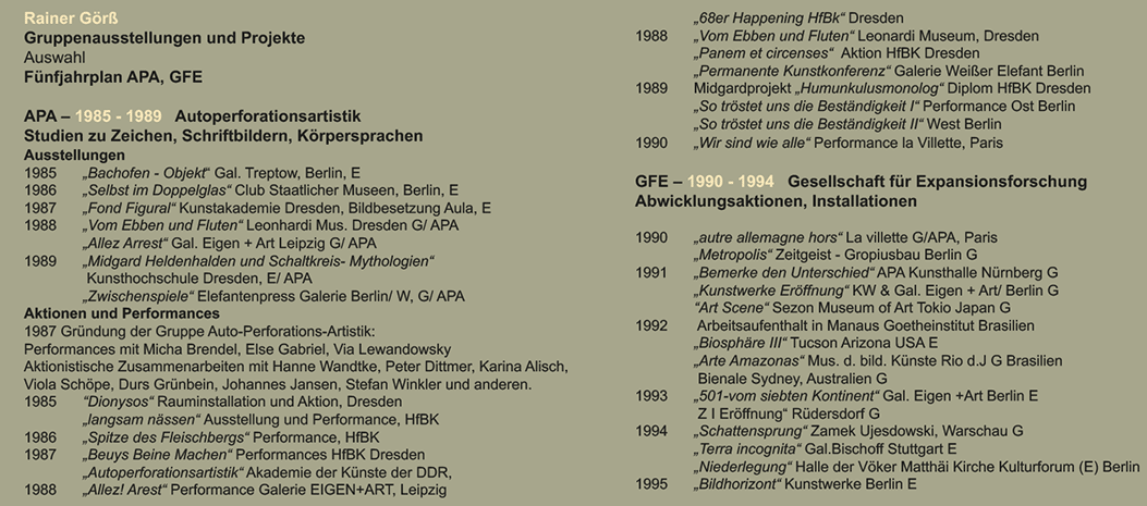 Rainer Görß CV