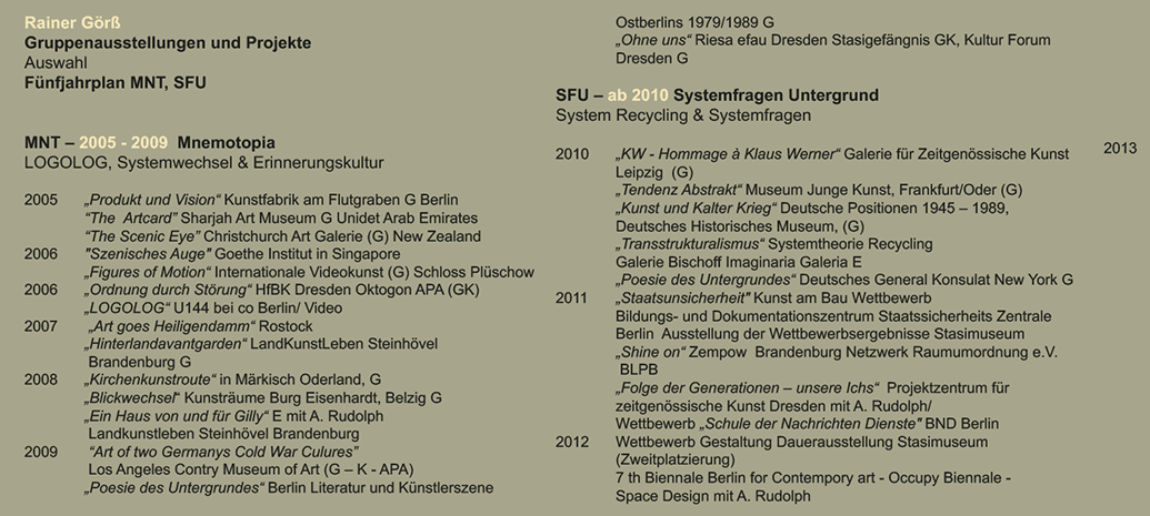Rainer Görß CV