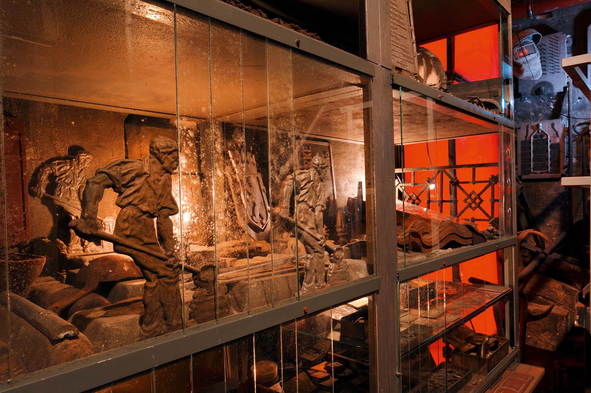 Untergrundmuseum U 144 Ansicht Themen Raum Gießerei