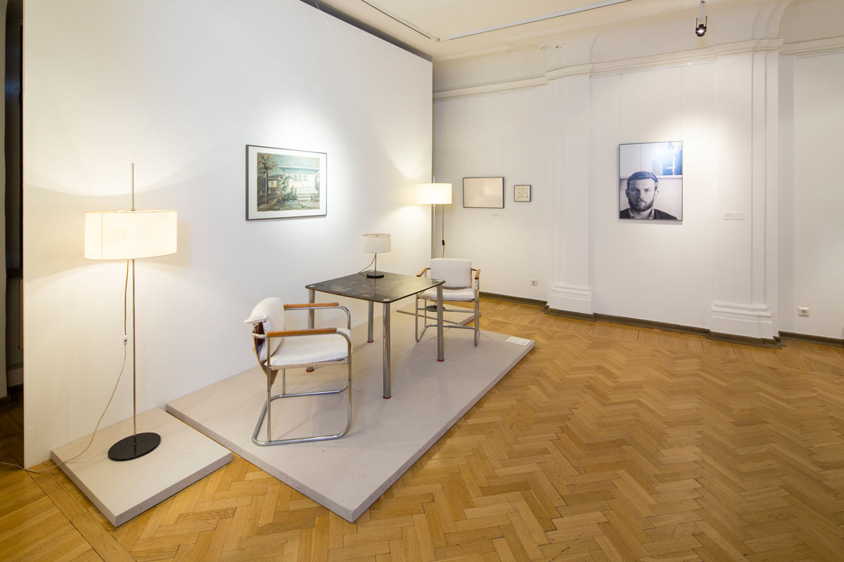 Ständerleuchte Kontrast und Tischleuchte Kontrast, Entwurf Lutz Rudolph, 1961, VEB Leuchtenbau Lengefeld