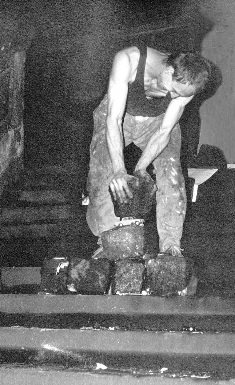 Rainer Goerss, 20 Jahre 1968, Performance 1988, HfBK Dresden mit E. Gabriel