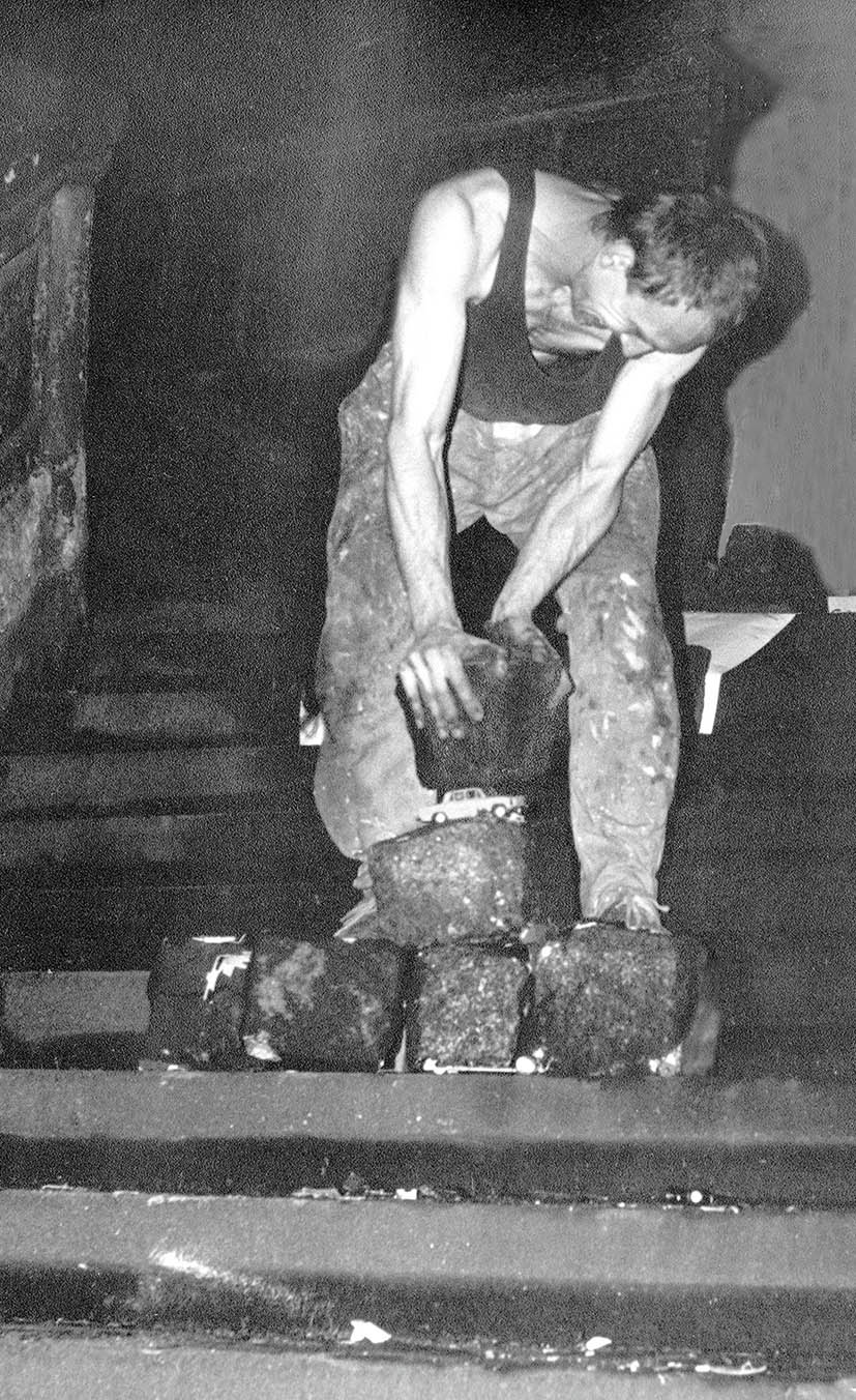 Rainer Goerss, 20 Jahre 1968, Performance 1988, HfBK Dresden mit E. Gabriel