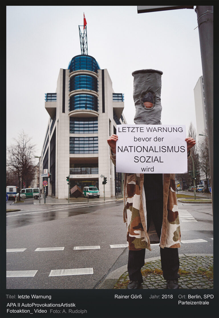 APA II AutoProvokationsArtistik Berlin, SPD Parteizentrale, 2018 Foto: Ania Rudolph